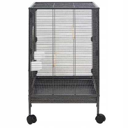 Voliera Metalica pentru Pasari Exotice si Papagali, Inaltime 80 cm, 46x46 cm