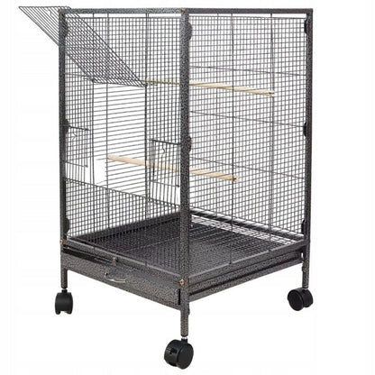 Voliera Metalica pentru Pasari Exotice si Papagali, Inaltime 80 cm, 46x46 cm