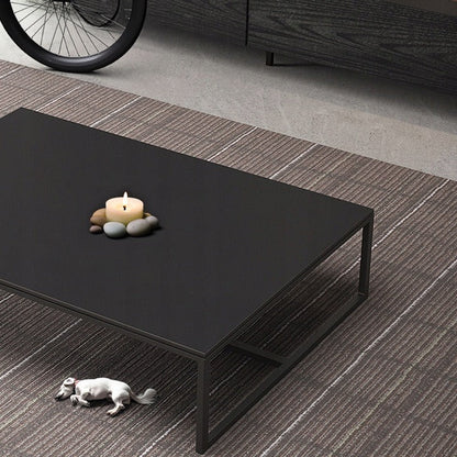 Masa de Cafea Stil Loft 120x60x42 cm, Dreptunghiulara, Negru Industrial Mat