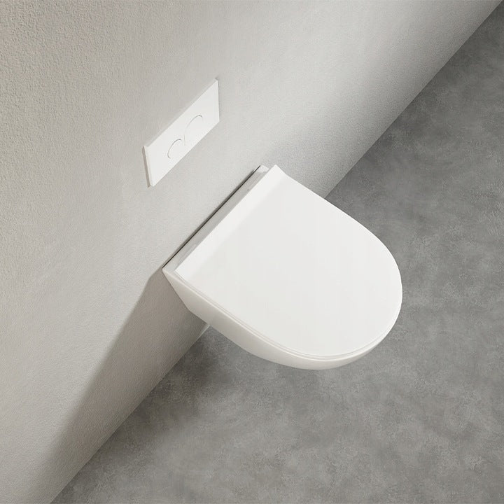Vas WC Suspendat Rimless cu Spalare Vortex si Capac Soft-Close, Alb, 49x36 cm