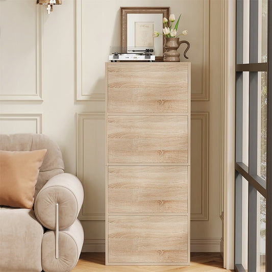 Dulap cu uși, stejar Sonoma deschis, comodă spațioasă, stil loft, 120 cm