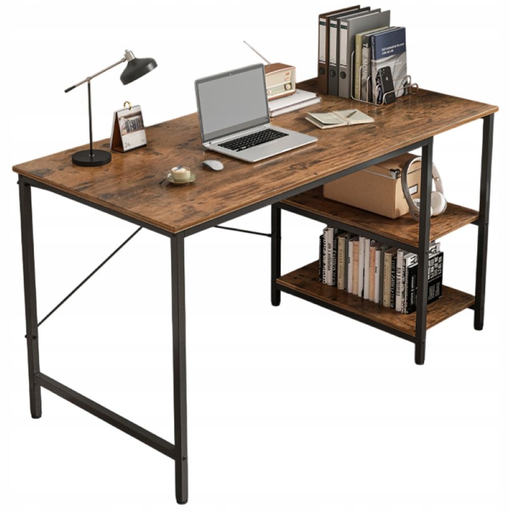 Birou cu rafturi 120x60 cm – MDF, stil industrial, modern