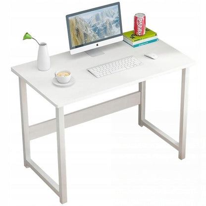 Birou alb 80x37 cm – compact, MDF, pentru spații mici