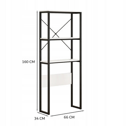 Raft baie 160 cm – pentru mașină de spălat, 3 polițe, alb