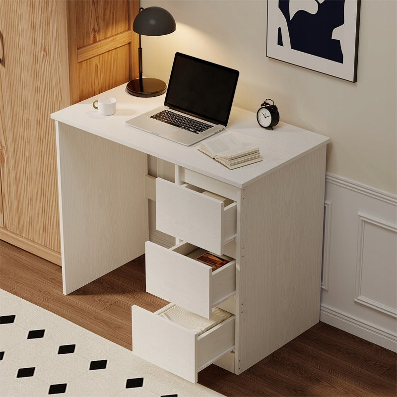 Birou Calculator Stil Loft cu Sertare, Alb, 90x50 cm, pentru Tineret / Home Office