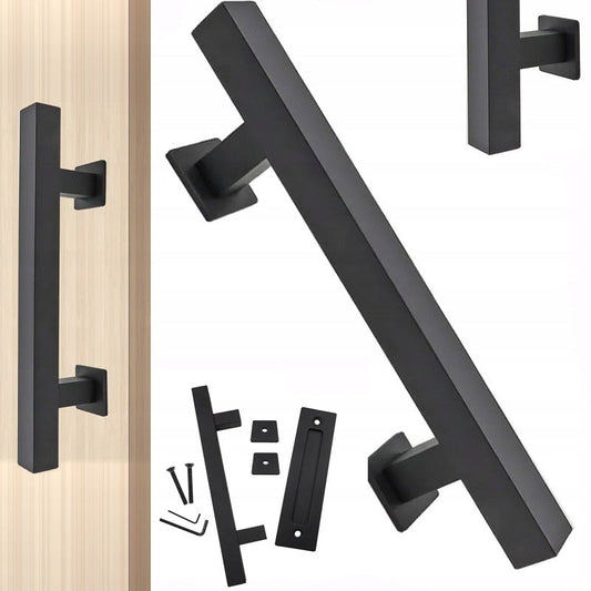 Maner pentru Usi Glisante Stil Loft, Negru Mat, Maner Metalic Usi Interior