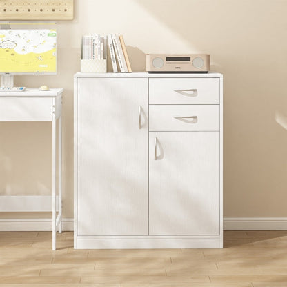 Dulap comodă alb – 74 cm, depozitare practică, stil loft
