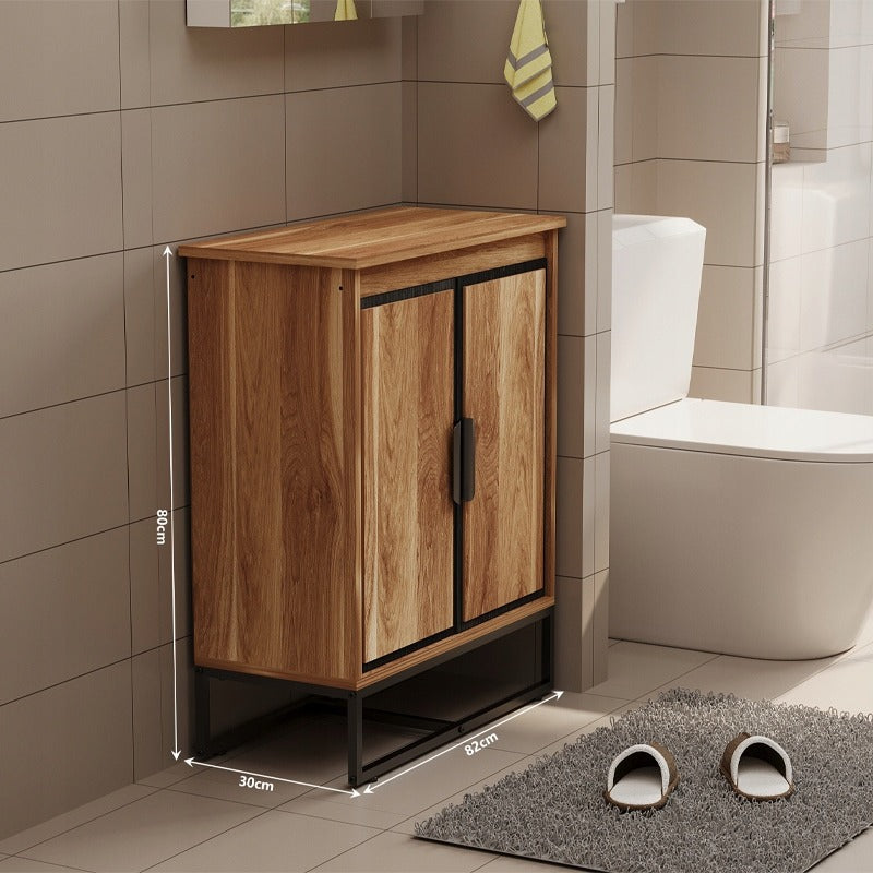 Masca Chiuveta Baie din MDF 82 cm, Dulap sub Lavoar Stejar Sonoma, 2 Usi