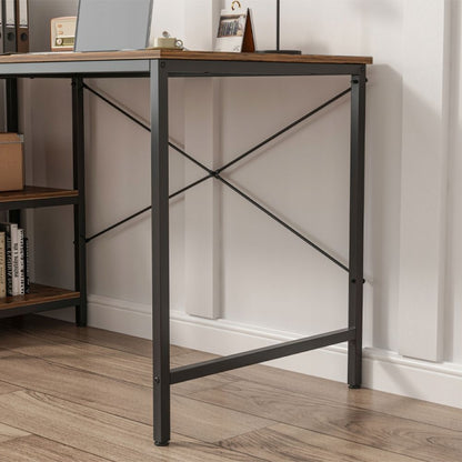 Birou cu rafturi 120x60 cm – MDF, stil industrial, modern