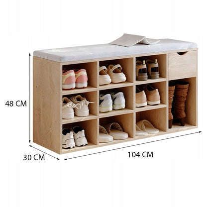 Pantofar cu Șezut 104cm Stejar Sonoma – Bancă Hol cu Sertar Loft
