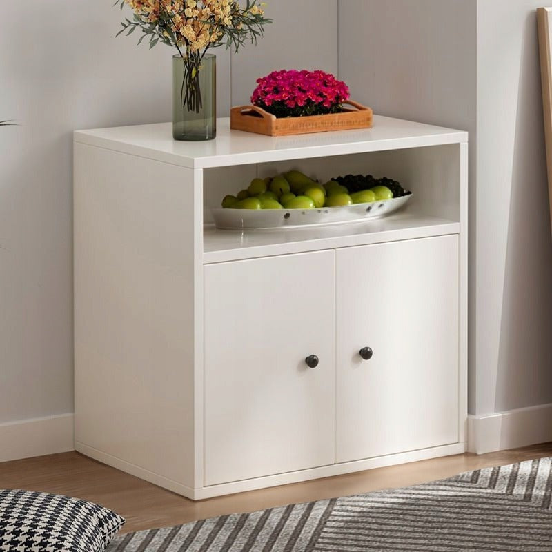 Raft de Podea independent din MDF, Alb, 60x34x56 cm, Stil Scandinav Loft