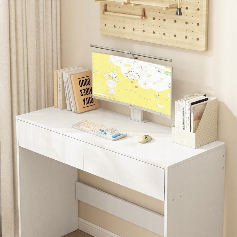 Birou alb 100 cm – cu 2 sertare, modern, pentru home office