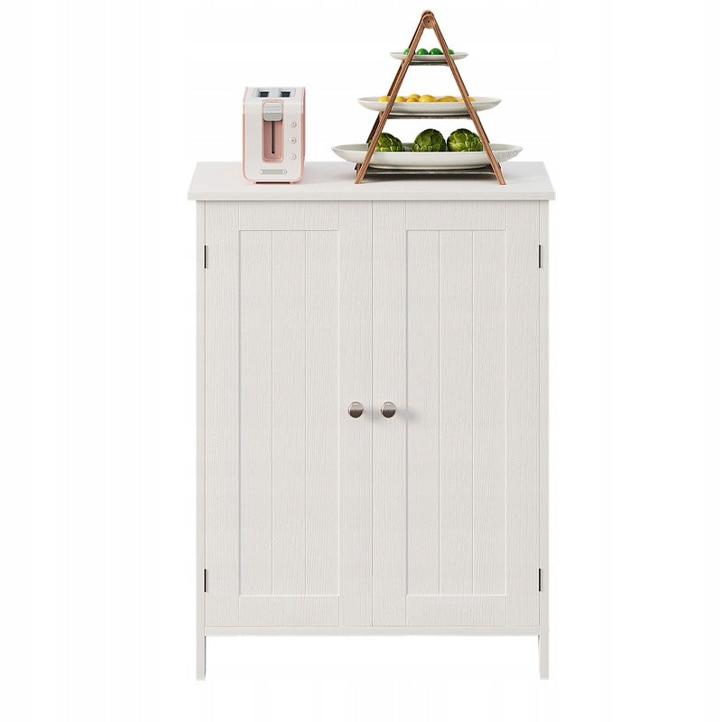 Dulap de Baie si Hol Independent cu 2 Usi, Alb, Stil Loft, 60x30x80 cm