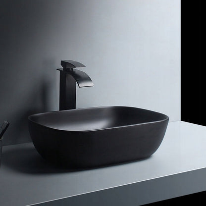 Lavoar negru 46 cm – Rebiko, ceramică premium, modern