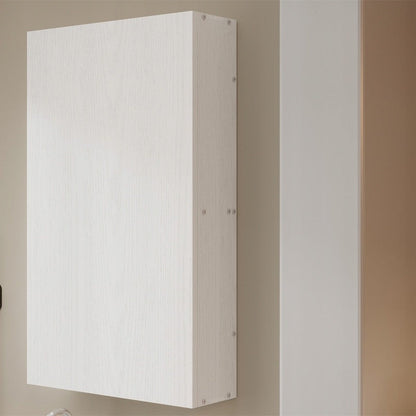 Dulap de Baie Suspendat pe Perete Alb, Tip Coloana Loft, 40x13.5x80 cm