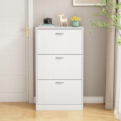 Dulap încălțăminte 110 cm – alb, 3 uși, design modern