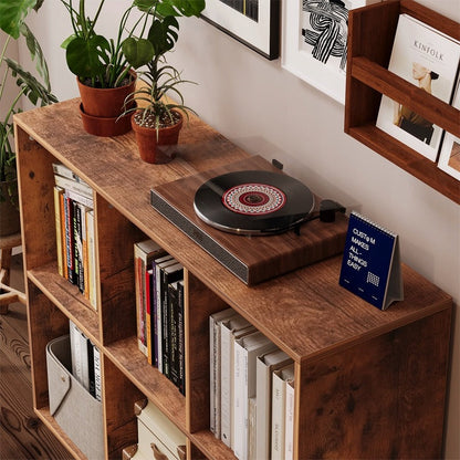 Biblioteca Modulara tip Cub 3x2 cu 6 Compartimente, Maro Rustic, 100x30x63 cm