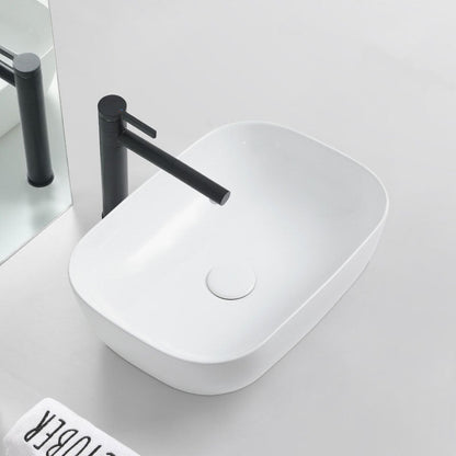 Lavoar pe Blat Dreptunghiular 41x31 cm – Chiuvetă Baie Ceramică Albă