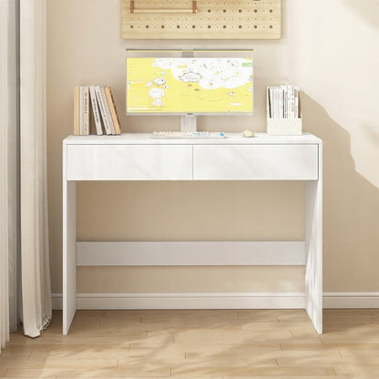 Birou alb 100 cm – cu 2 sertare, modern, pentru home office