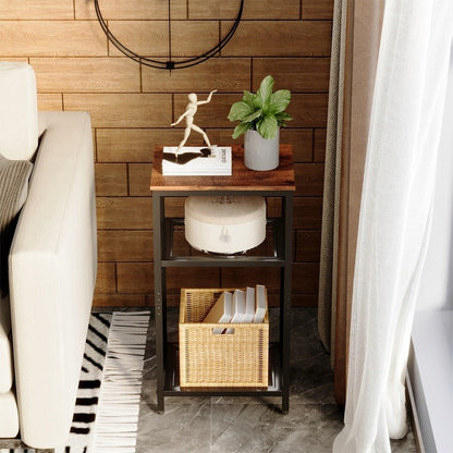 Măsuță Laterală Canapea 74cm – Noptieră Înaltă Loft Maro Vintage
