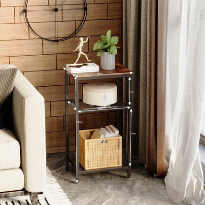 Măsuță Laterală Canapea 74cm – Noptieră Înaltă Loft Maro Vintage