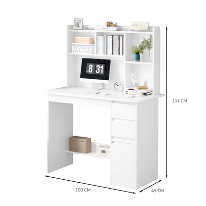 Birou mobil reglabil – 60x40 cm, roți 360°, pentru acasă